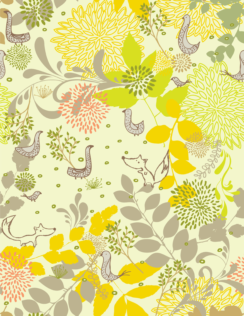 free vector Colorful plants and animals silhouette vector 2